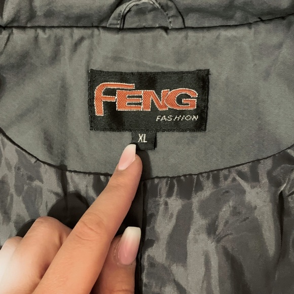 Silver-Buttoned Grey Pea Coat - Picture 2 of 3